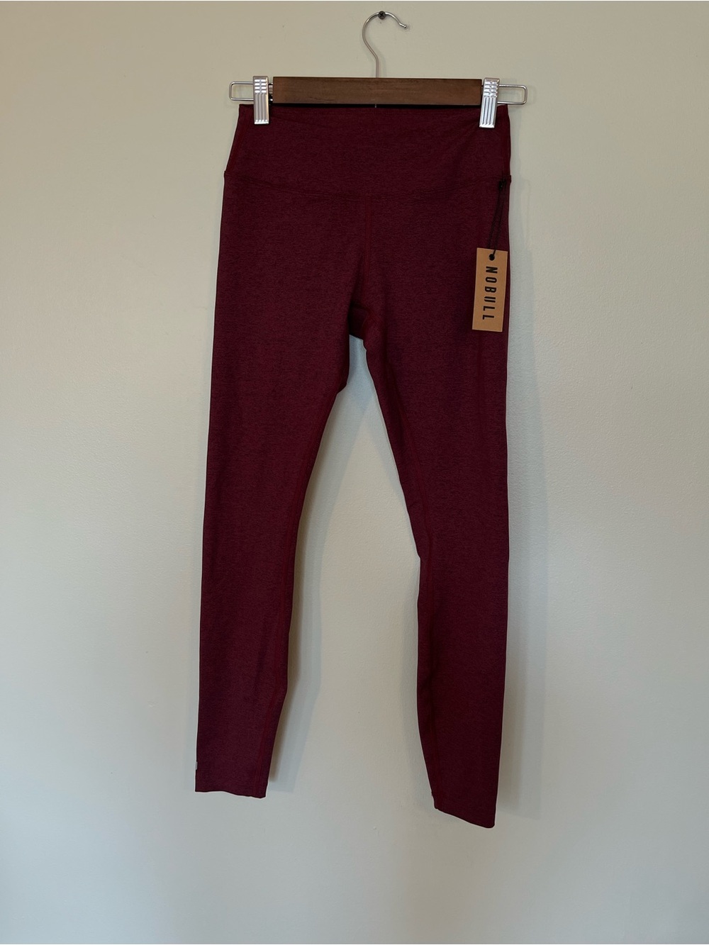 NWT NOBULL Women's High-Rise Tight Leggings - Wine Heather, Size S